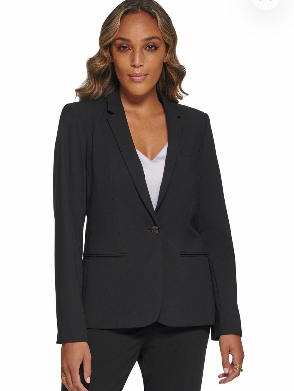 Calvin Klein Black Single-Button Women's Blazer